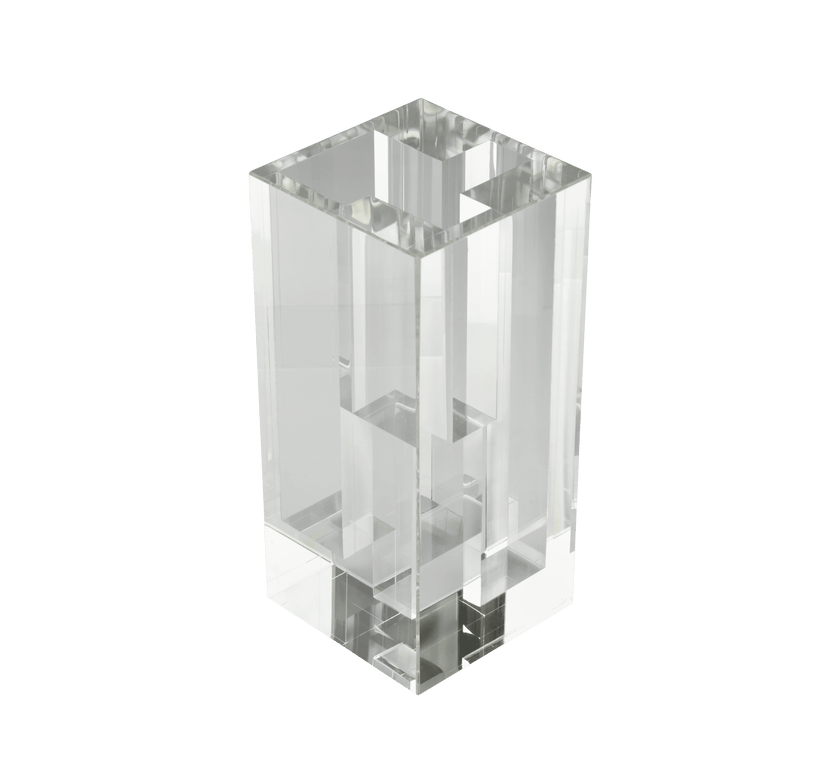 Christofle Perspectives Glass Vase Chrome