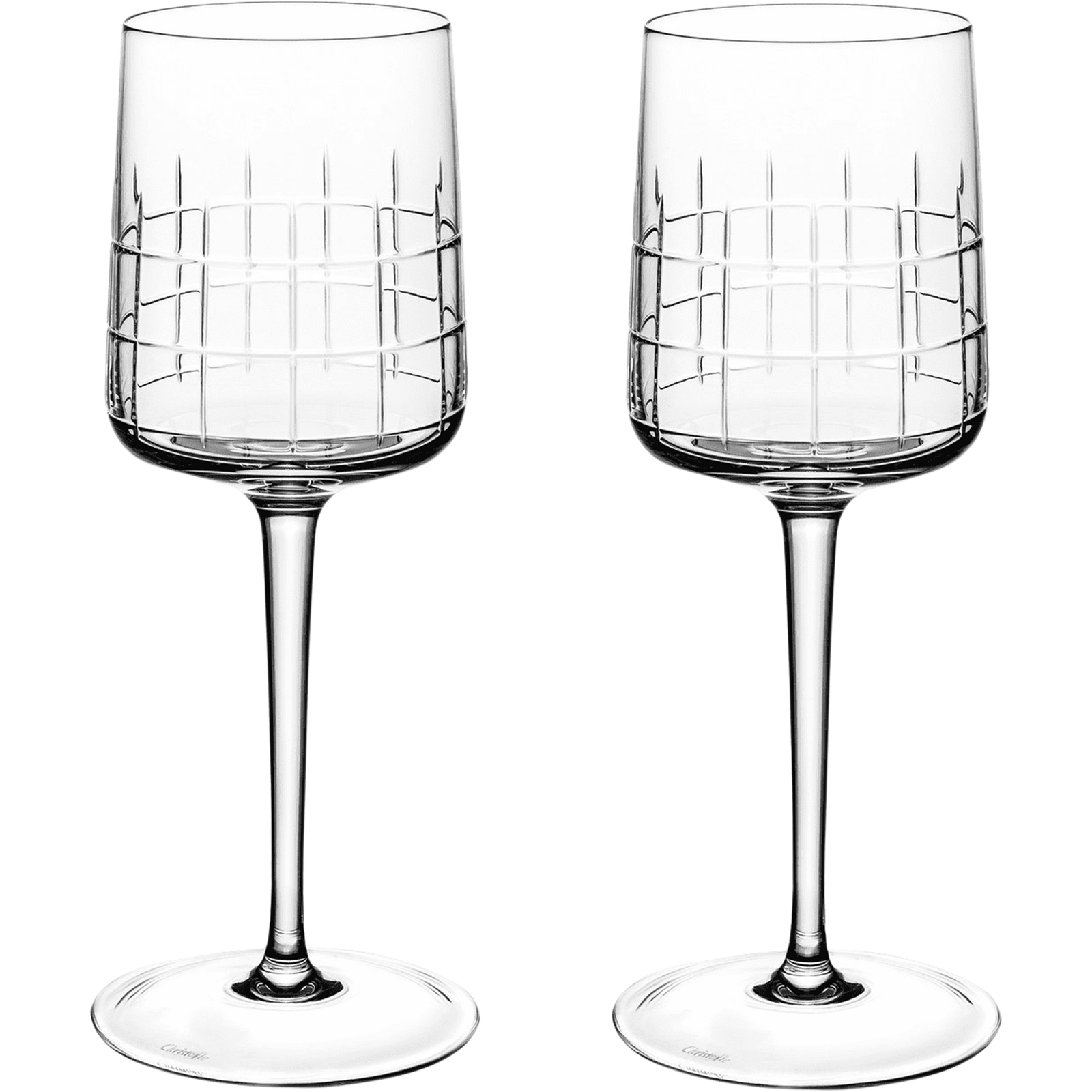 Christofle Graphik Water Glass Crystal - Set of 2