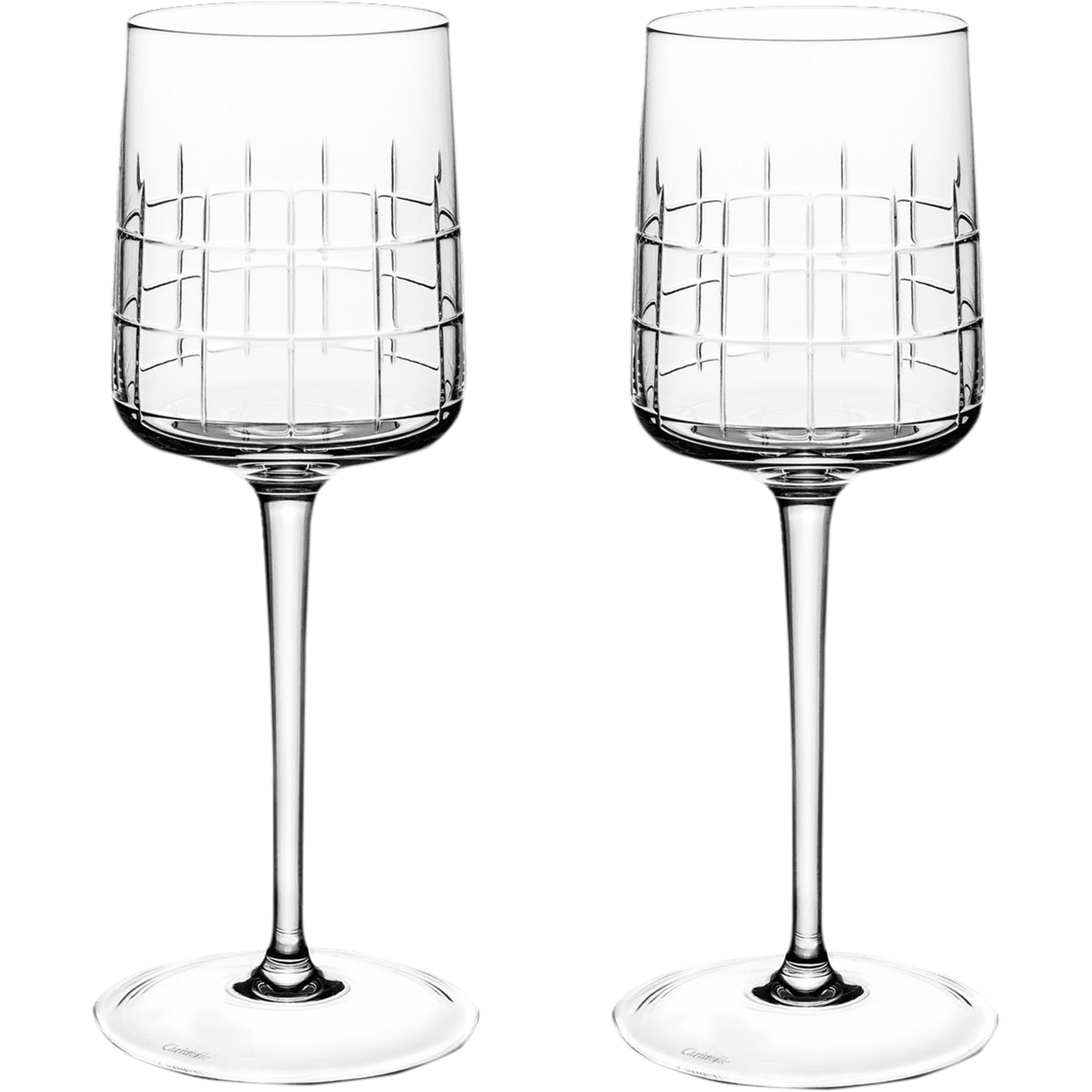 Christofle Graphik Red Wine Glass Crystal - Set of 2