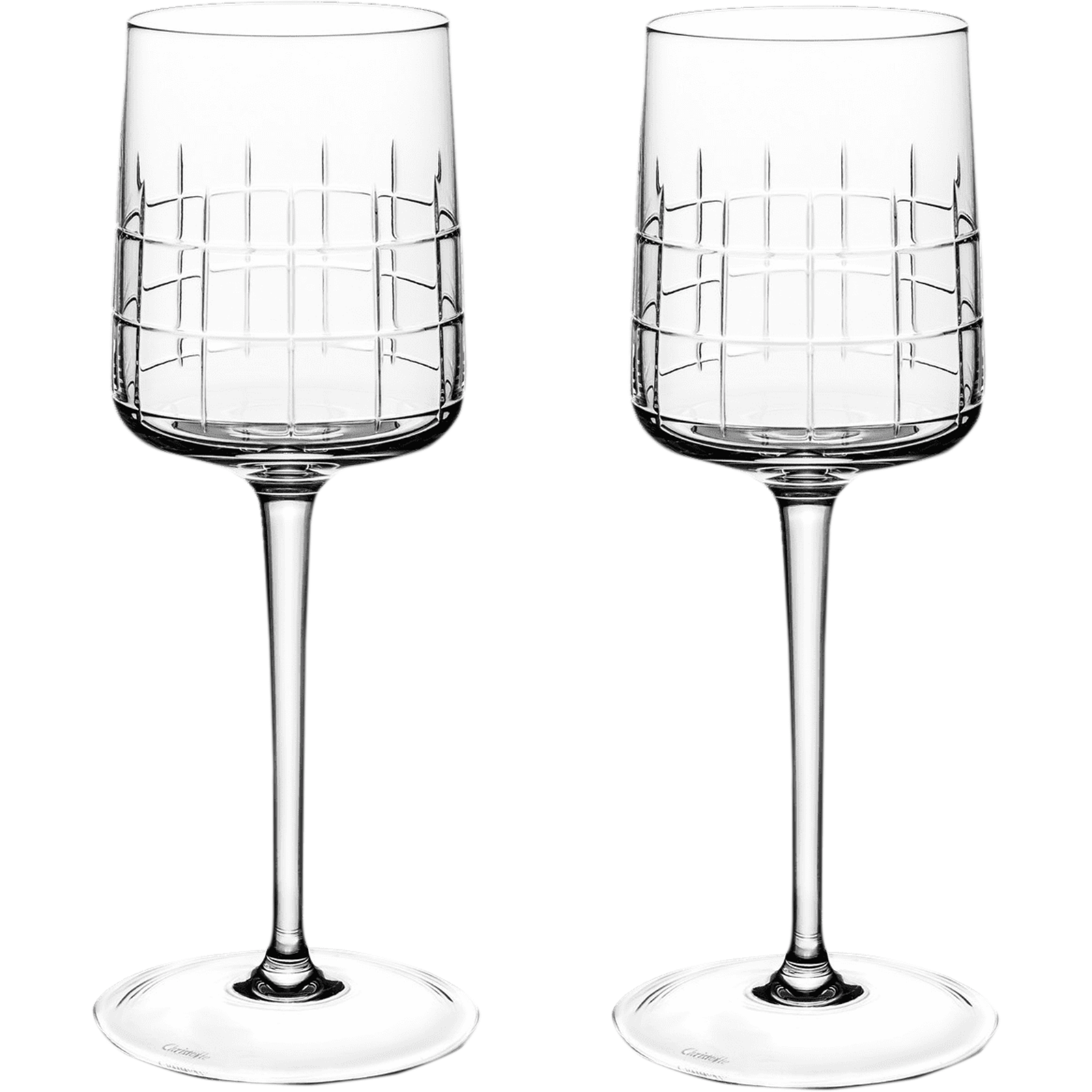 Christofle Graphik Red Wine Glass Crystal - Set of 2