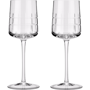 Christofle Graphik White Wine Glass Crystal - Set of 2