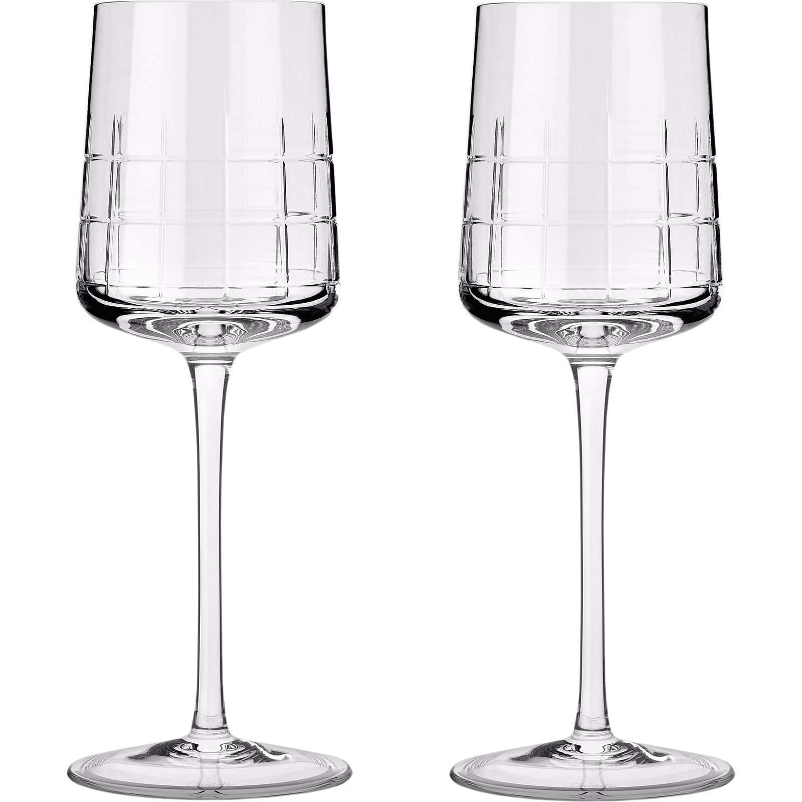 Christofle Graphik White Wine Glass Crystal - Set of 2