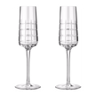 Christofle Graphik Champagne Flute Crystal - Set of 2