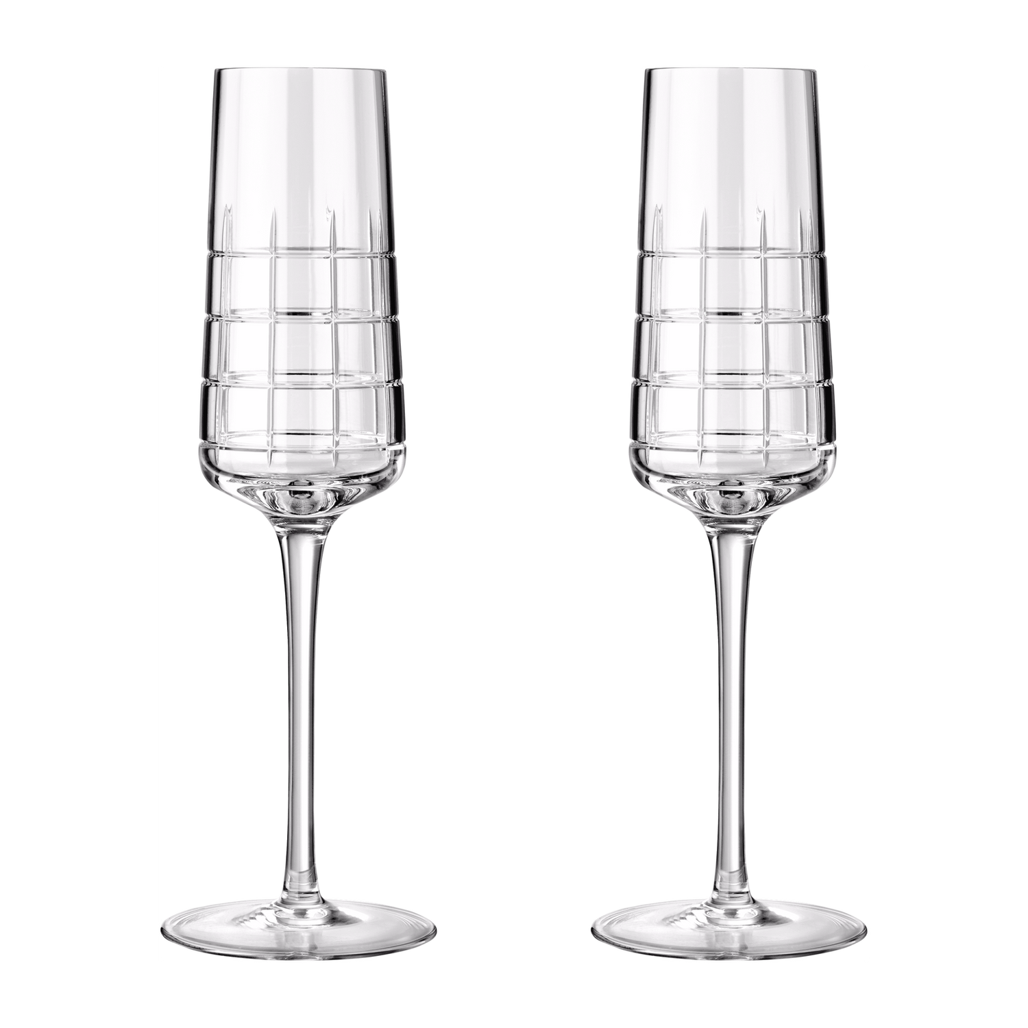 Christofle Graphik Champagne Flute Crystal - Set of 2