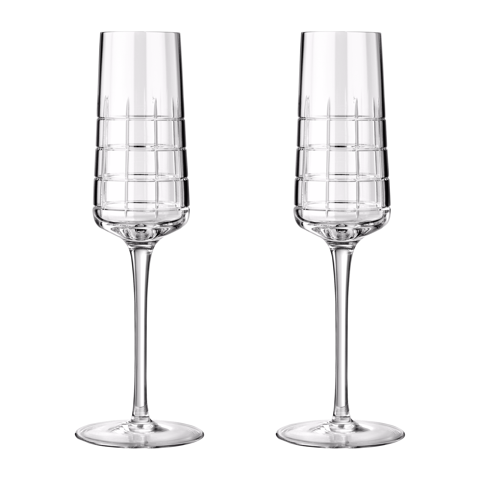 Christofle Graphik Champagne Flute Crystal - Set of 2