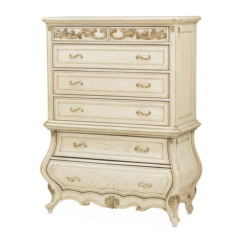 Michael Amini Platine de Royale 6-Drawer Chest - Champagne