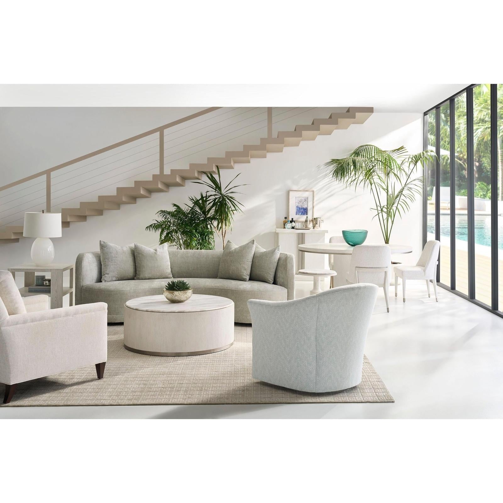 Century Furniture Carino Round Cocktail Table - Marble Top