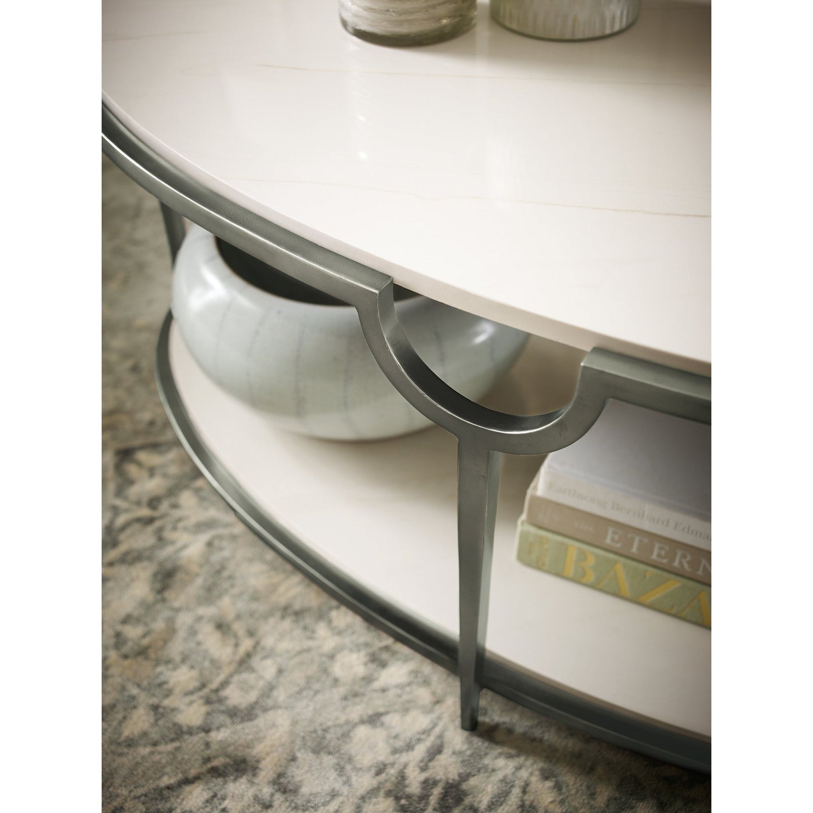 Bernhardt Morello Oval Metal Cocktail Table