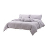 Michael Amini Grant 5-Piece Duvet Set -  Charcoal