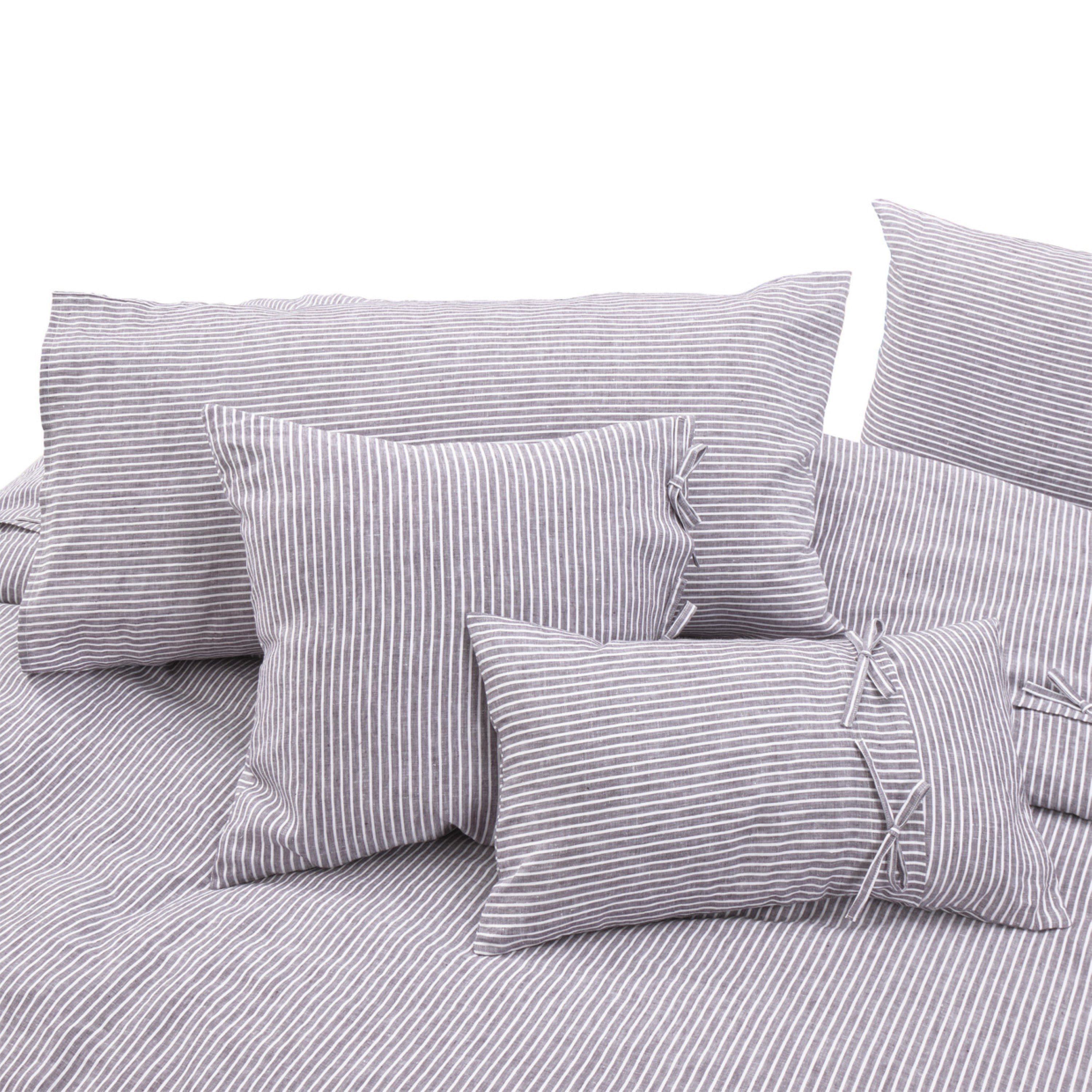 Michael Amini Grant 5-Piece Duvet Set -  Charcoal