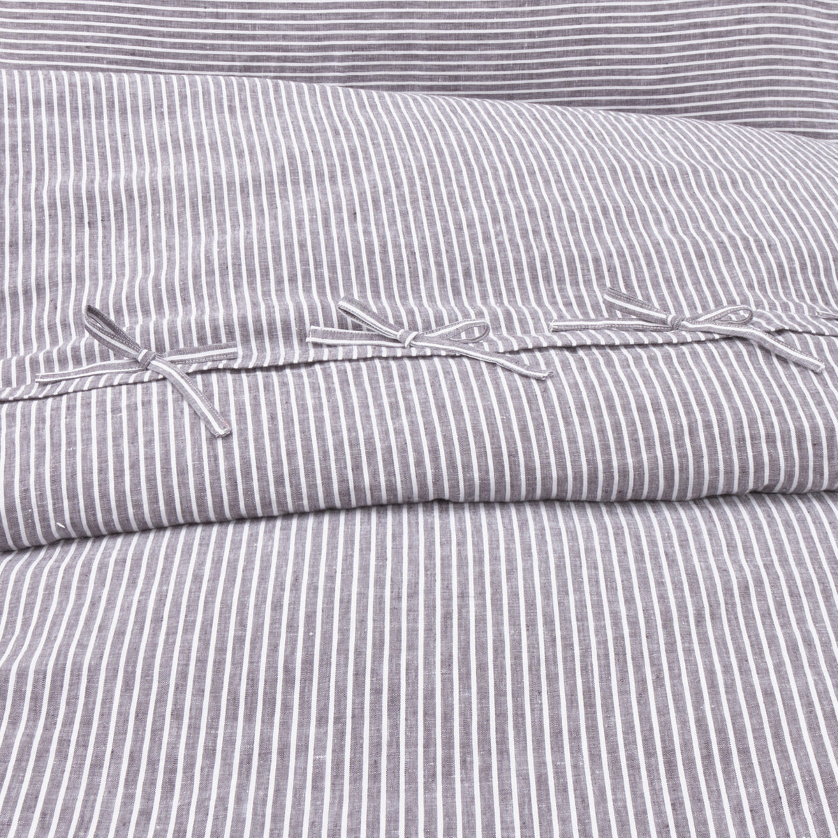 Michael Amini Grant 5-Piece Duvet Set -  Charcoal