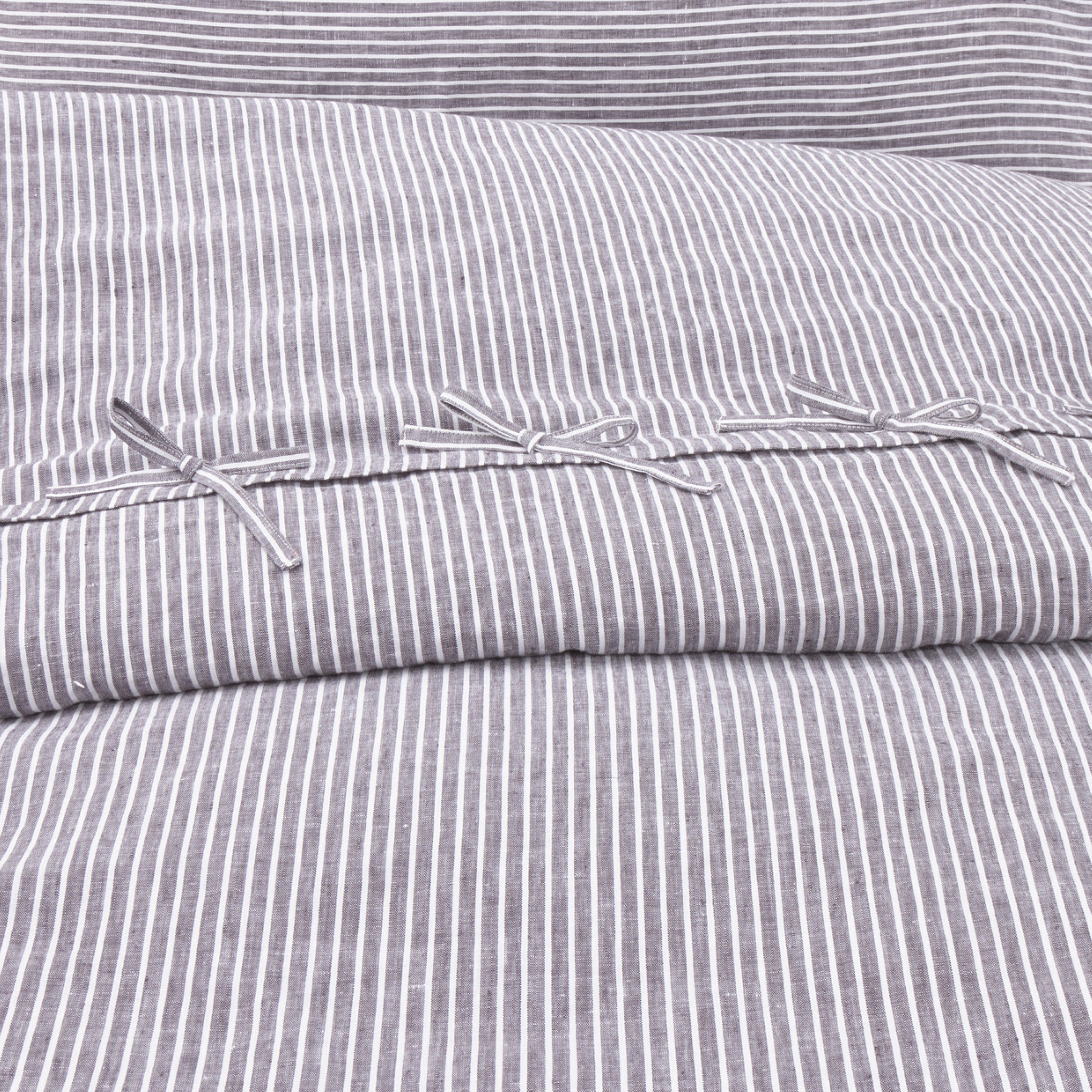 Michael Amini Grant 5-Piece Duvet Set -  Charcoal