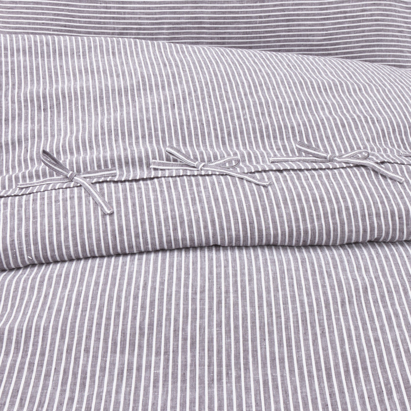 Michael Amini Grant 5-Piece Duvet Set -  Charcoal