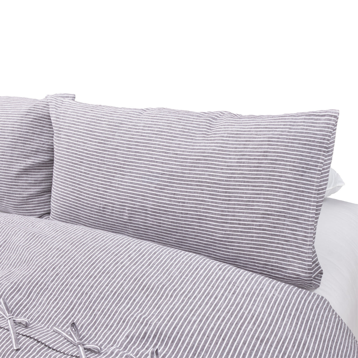 Michael Amini Grant 5-Piece Duvet Set -  Charcoal