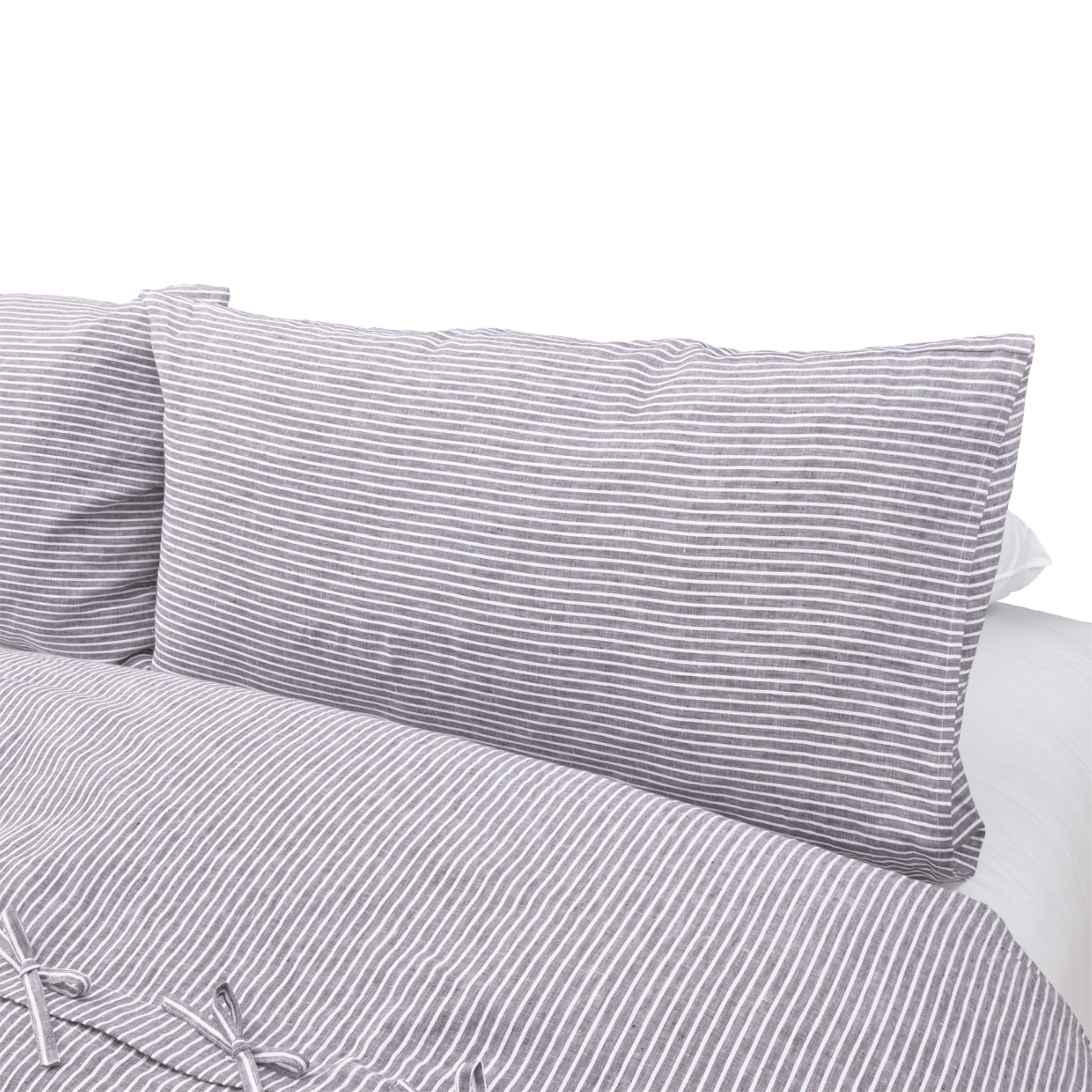 Michael Amini Grant 5-Piece Duvet Set -  Charcoal