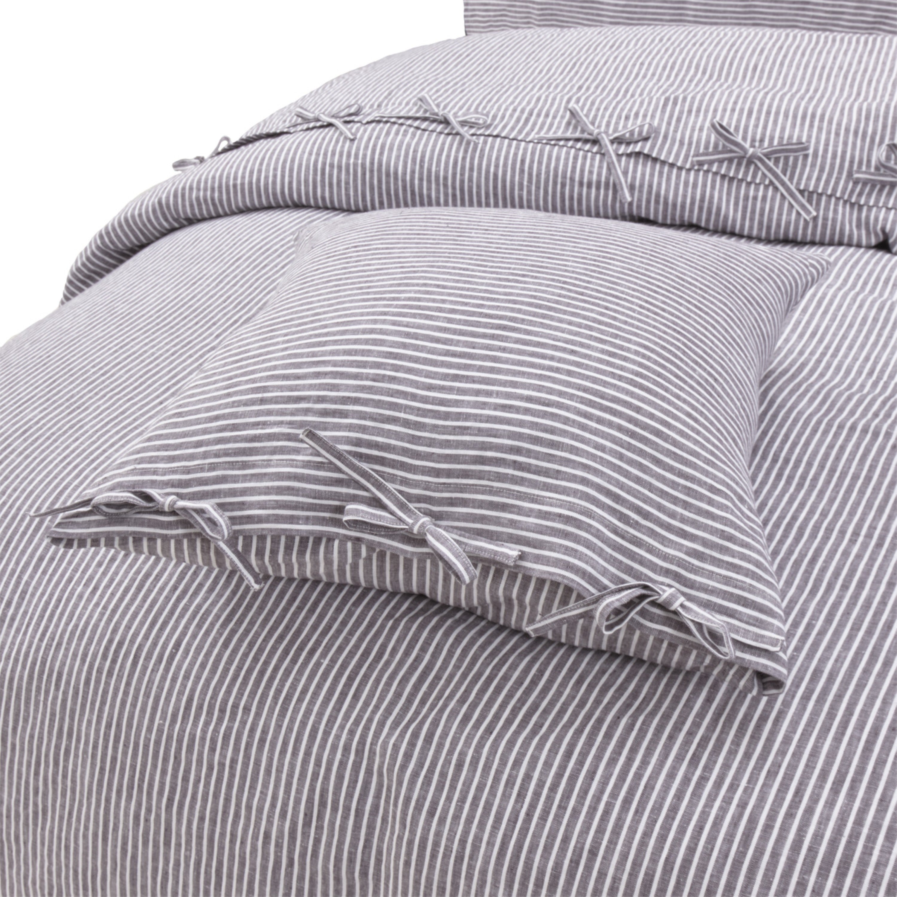 Michael Amini Grant 5-Piece Duvet Set -  Charcoal