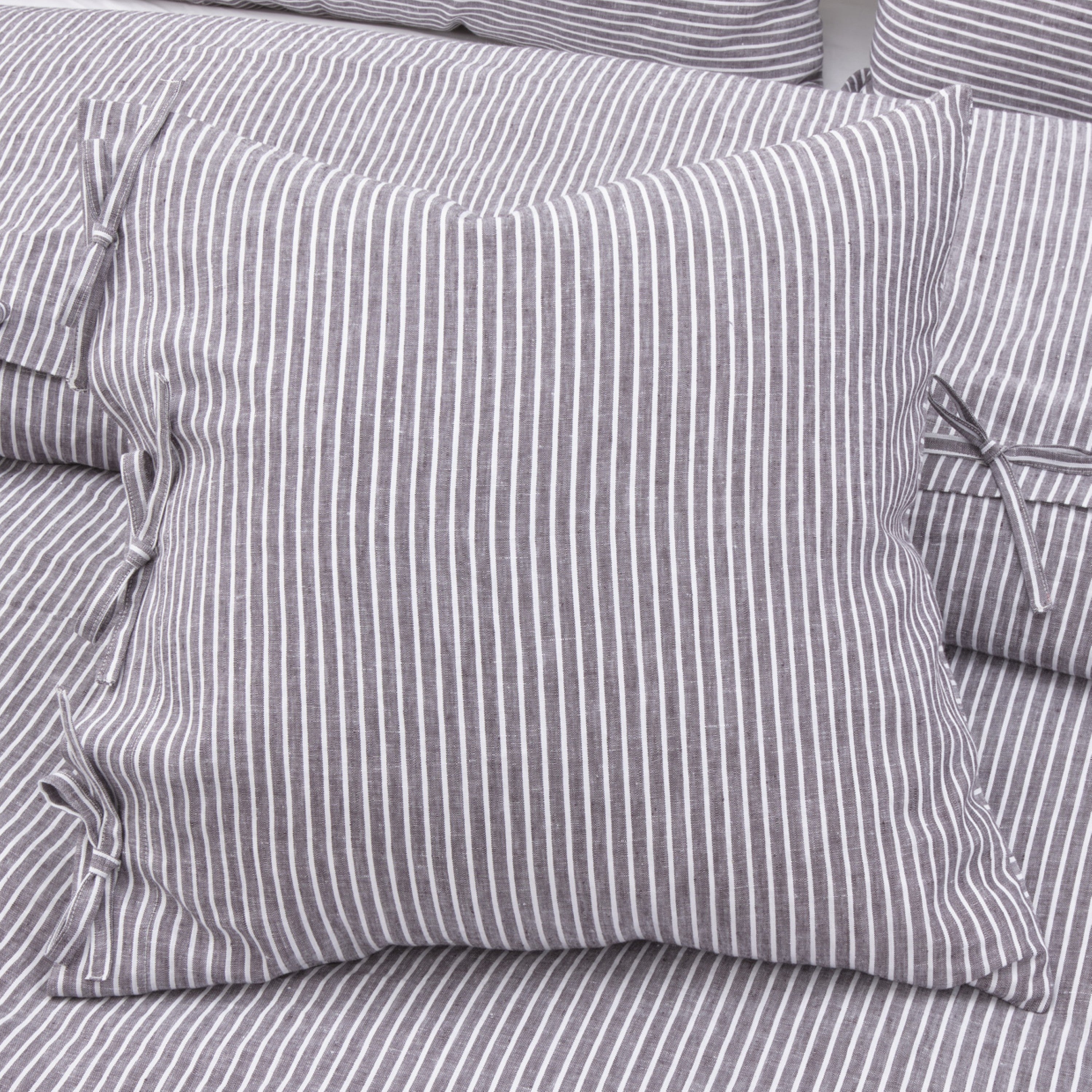Michael Amini Grant 5-Piece Duvet Set -  Charcoal