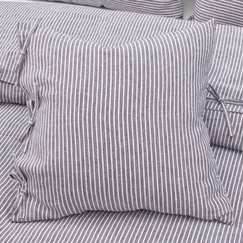 Michael Amini Grant 5-Piece Duvet Set -  Charcoal