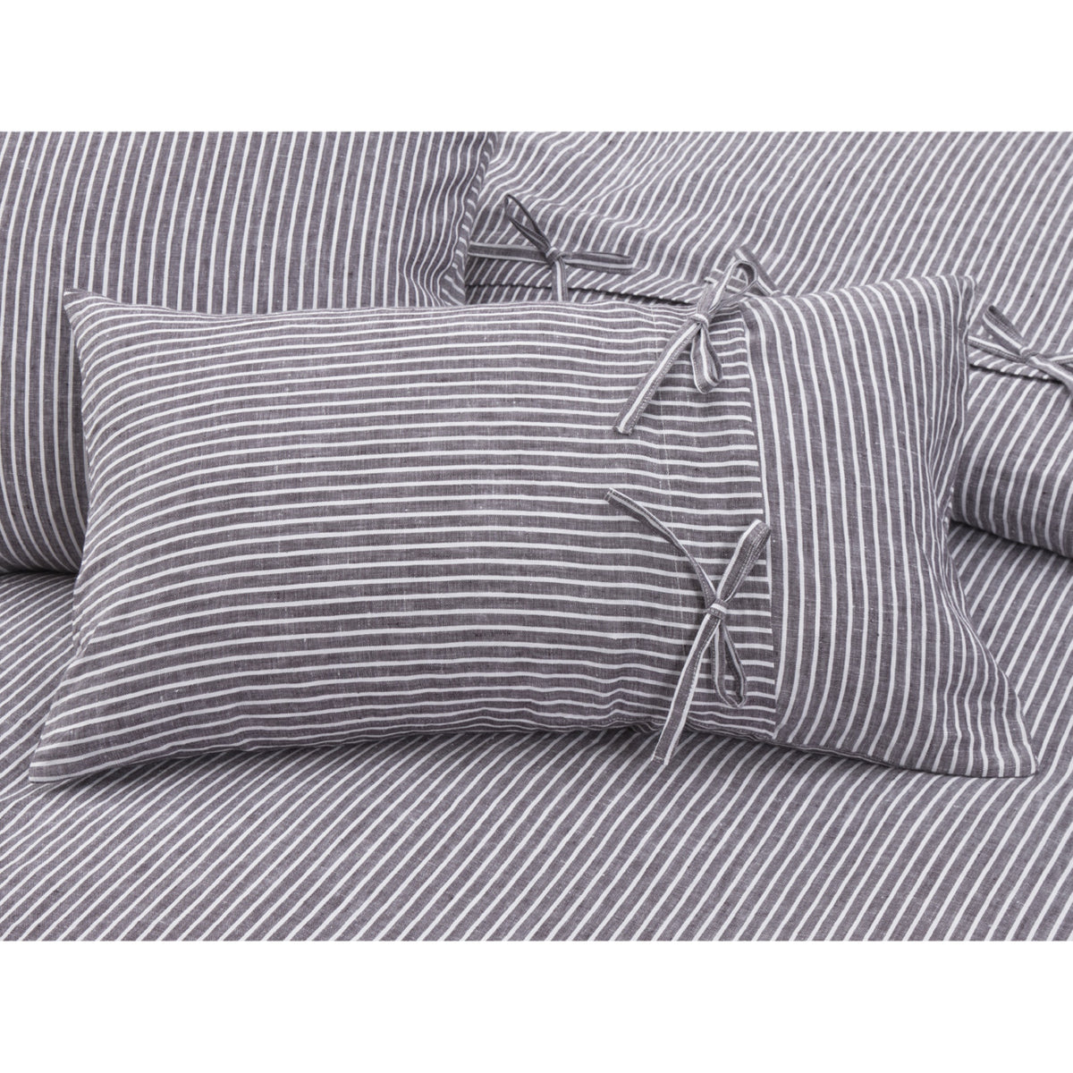 Michael Amini Grant 5-Piece Duvet Set -  Charcoal