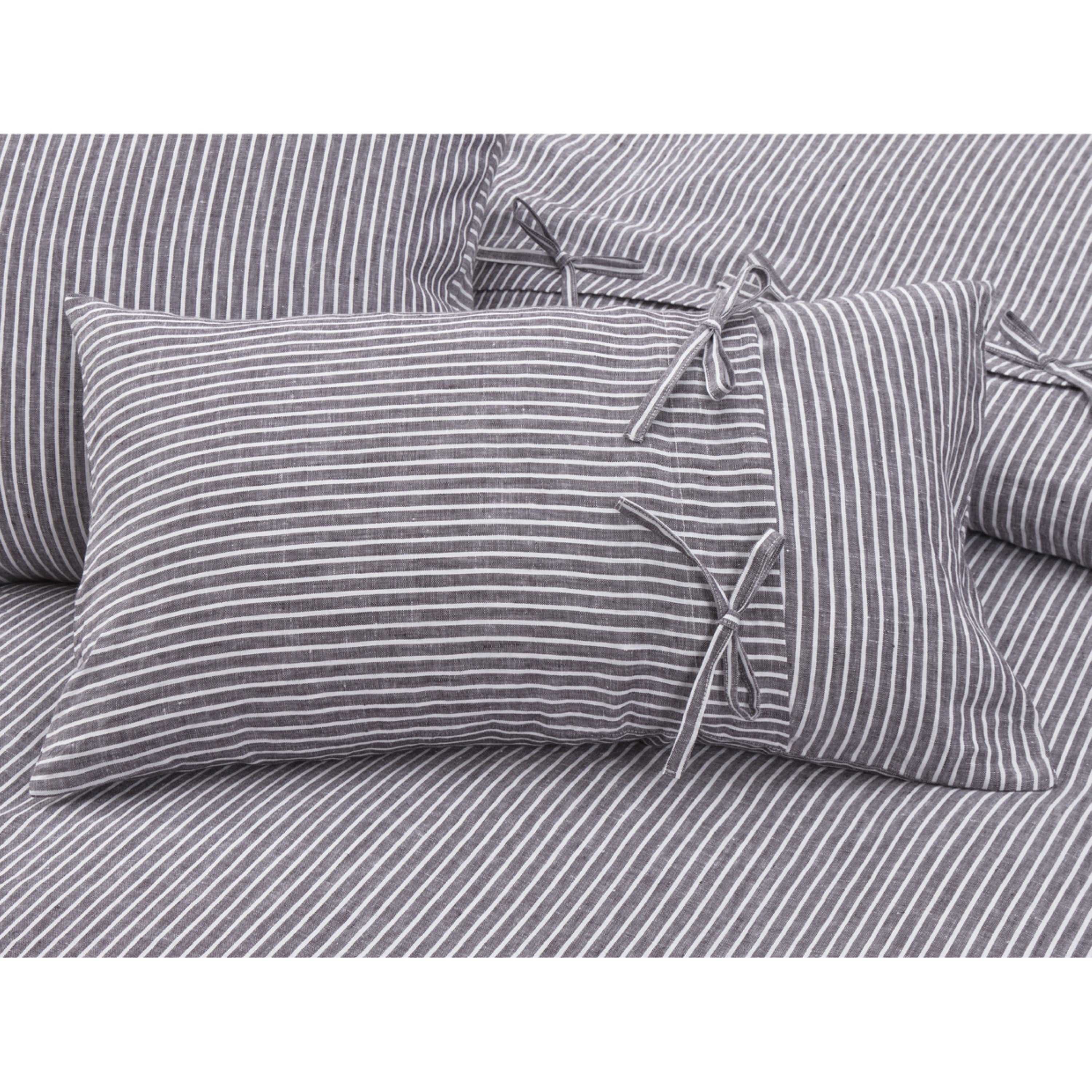 Michael Amini Grant 5-Piece Duvet Set -  Charcoal