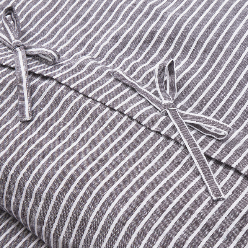 Michael Amini Grant 5-Piece Duvet Set -  Charcoal