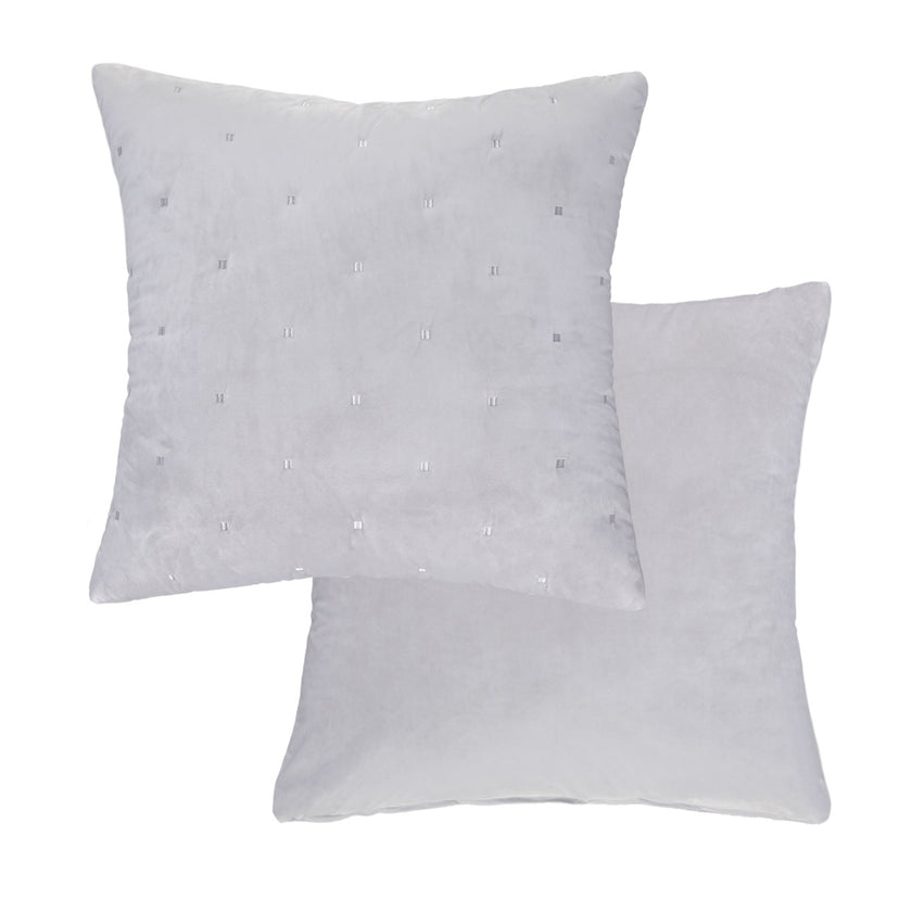 Michael Amini Roma II Comforter Set -  Platinum