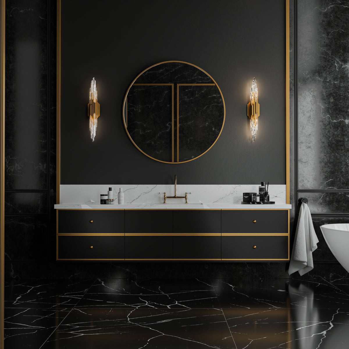 Schonbek Organza BWS65428 Bath Vanity & Wall Light