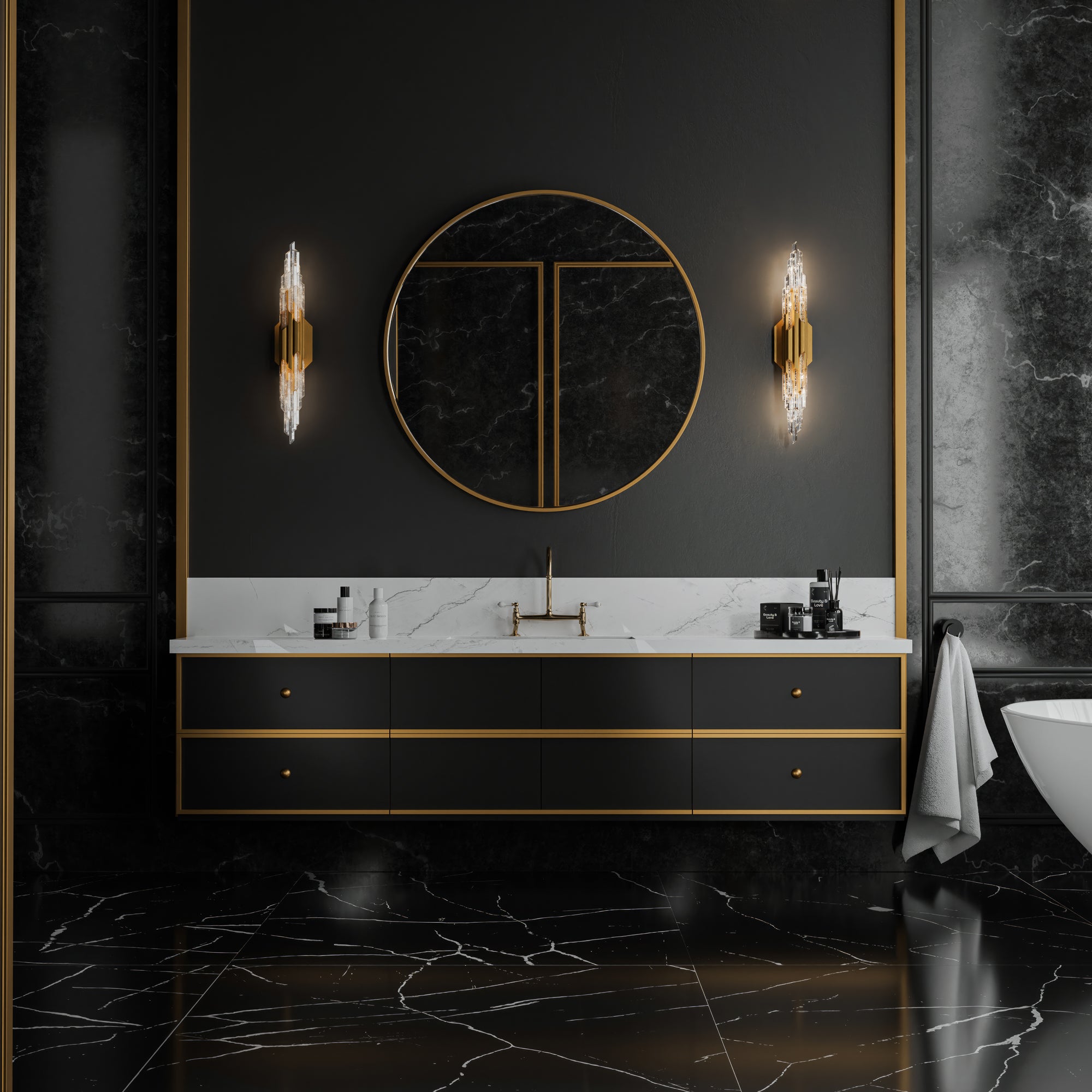 Schonbek Organza BWS65428 Bath Vanity & Wall Light