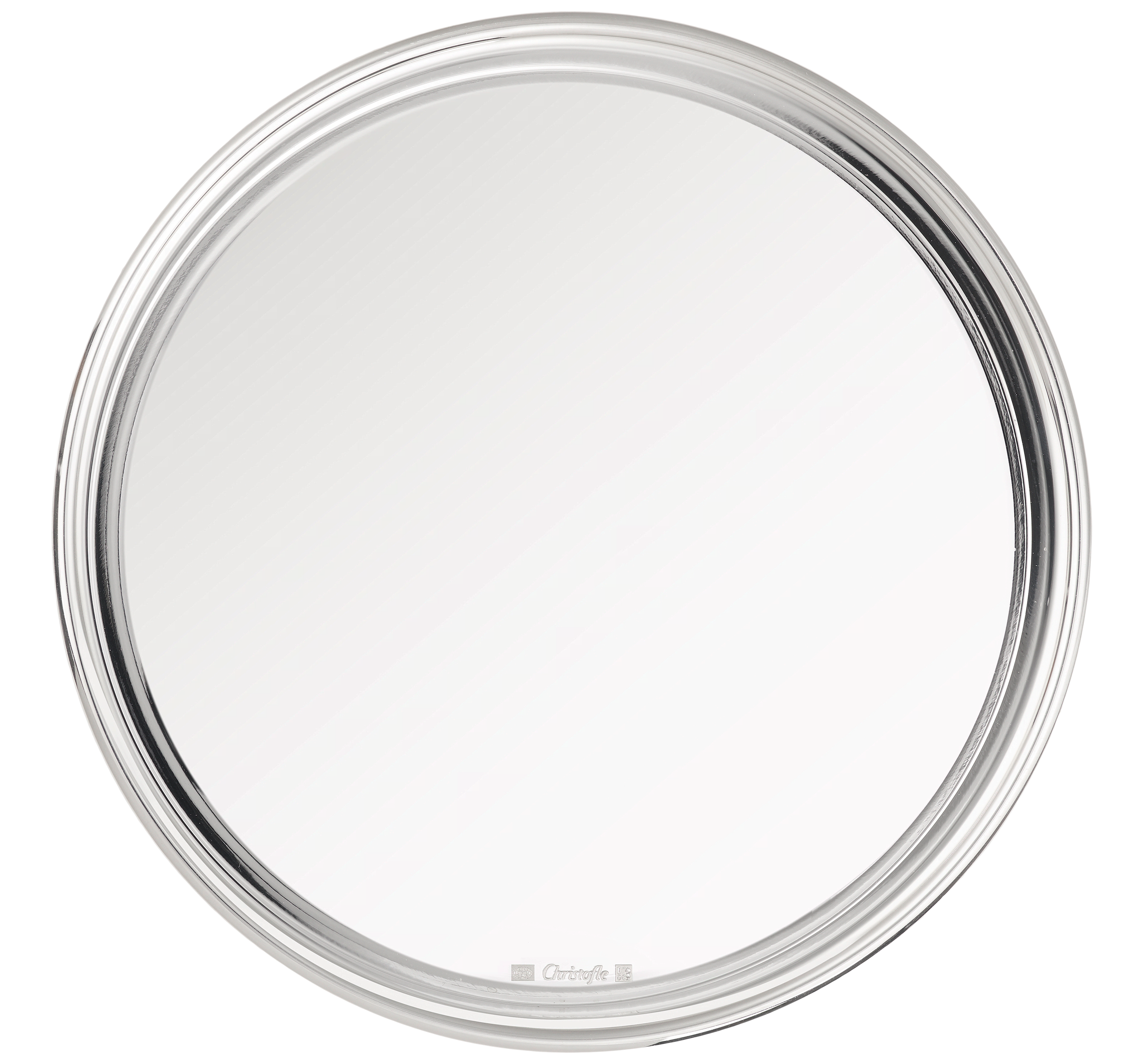 Christofle Graphik Silver Plated Bottle Coaster Graphik