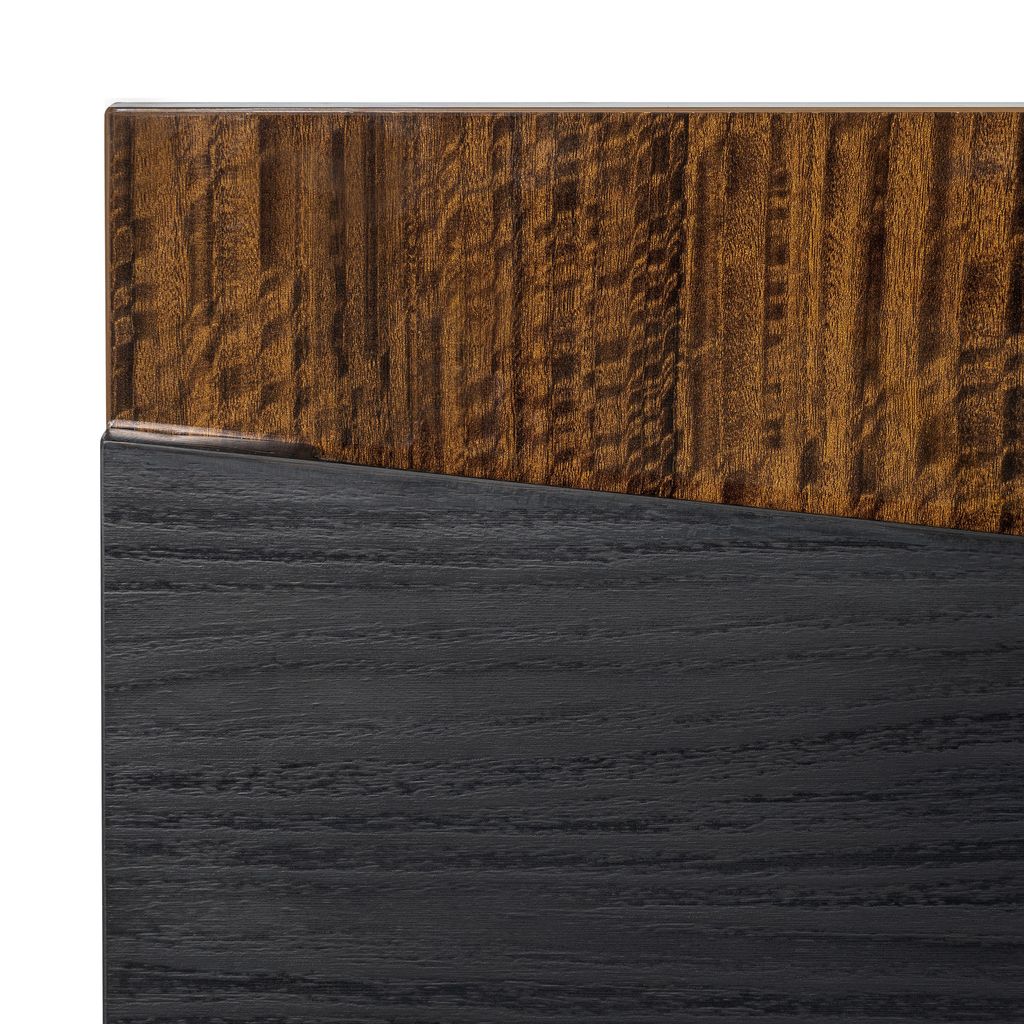 Michael Amini Kayner Bed with LED Lights - Charcoal