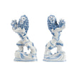 Chelsea House Faience Lions Sculpture - Set of 2