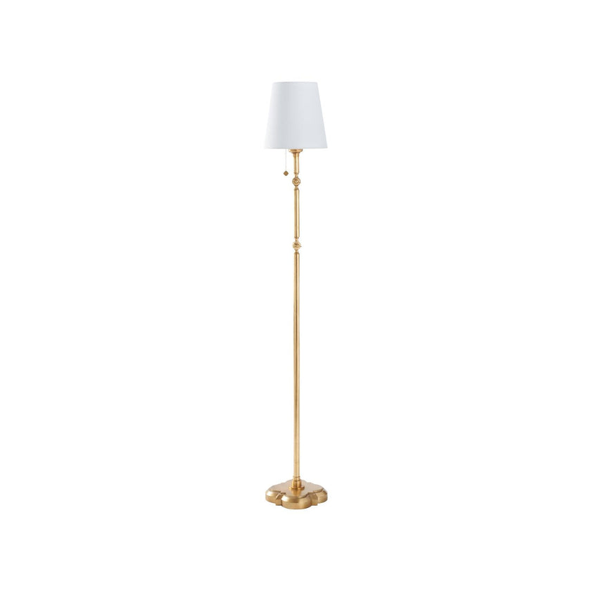 Chelsea House Quatrefoil Gold Leaf Floor Lamp