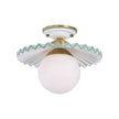 Chelsea House Fancy Ruffle Flush Mount