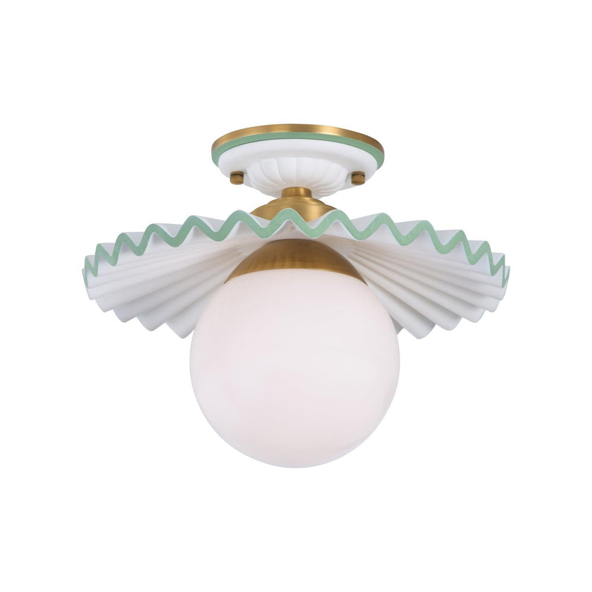 Chelsea House Fancy Ruffle Flush Mount