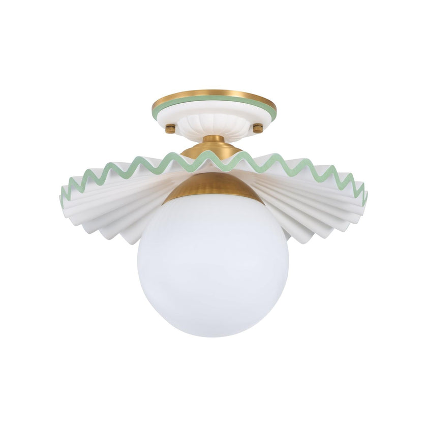 Chelsea House Fancy Ruffle Flush Mount
