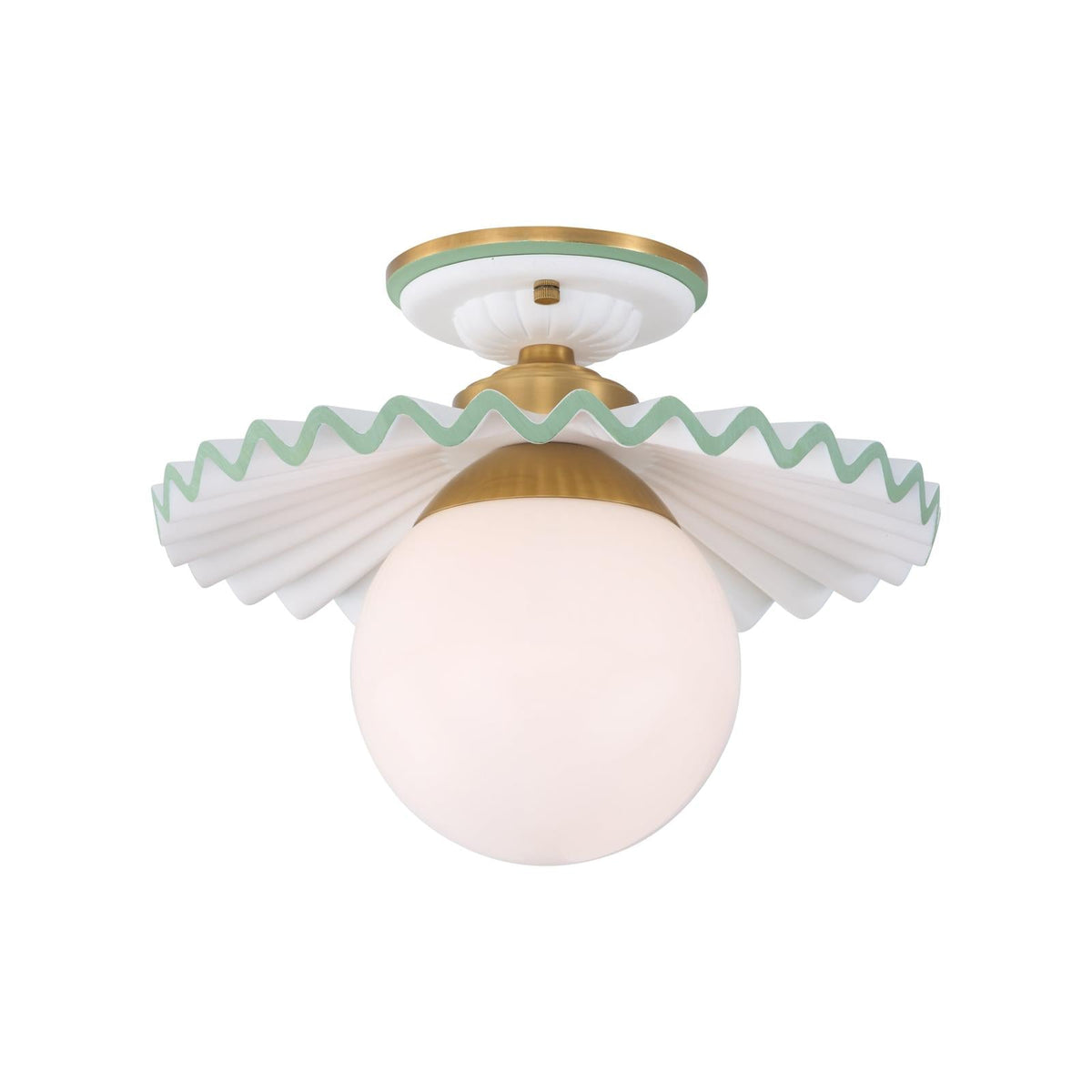 Chelsea House Fancy Ruffle Flush Mount