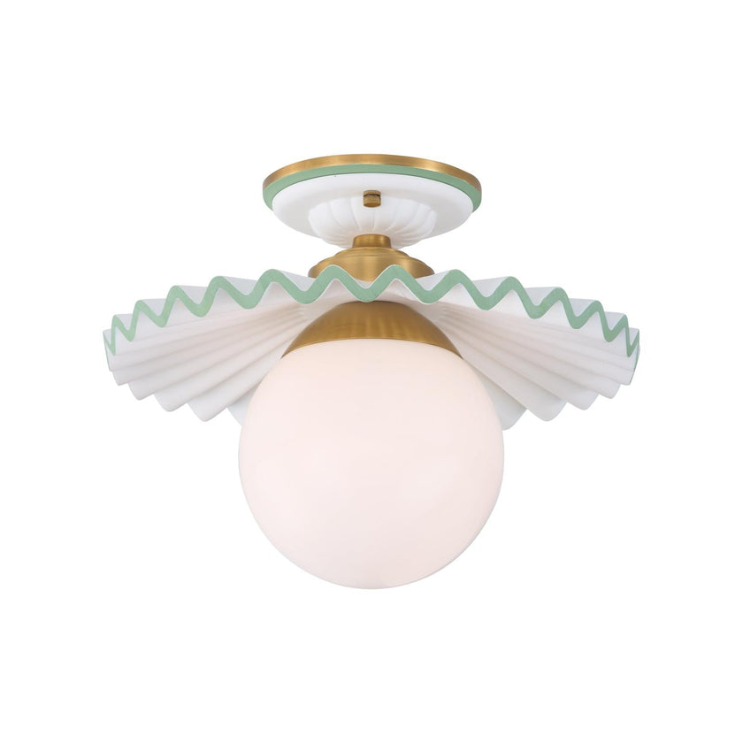Chelsea House Fancy Ruffle Flush Mount