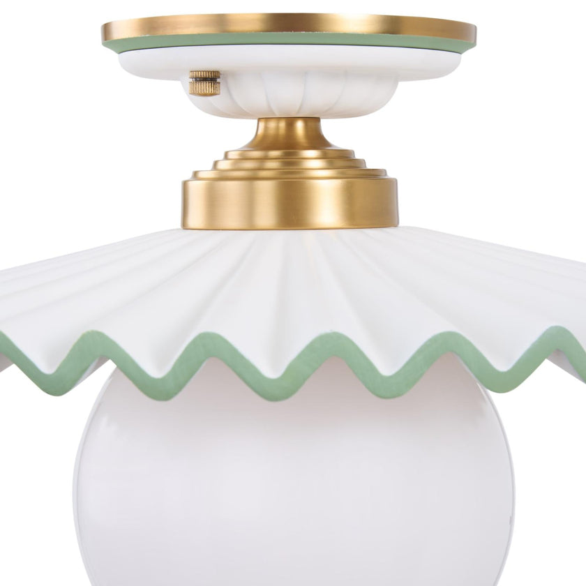 Chelsea House Fancy Ruffle Flush Mount