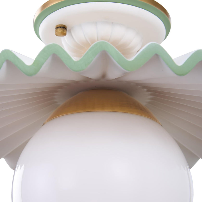 Chelsea House Fancy Ruffle Flush Mount