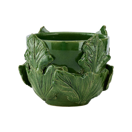 Chelsea House Fig Leaf Green Vase