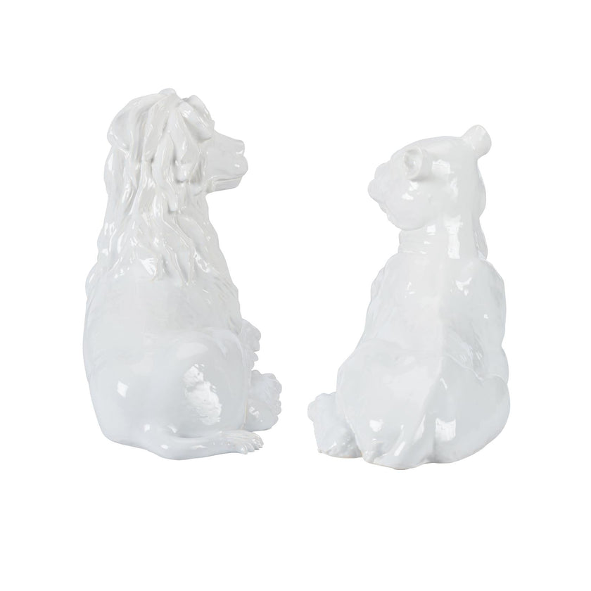 Chelsea House Set of Meissen Lions Sculpture