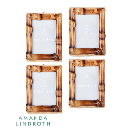 Chelsea House Short Knot Bamboo Frame - Set of 4
