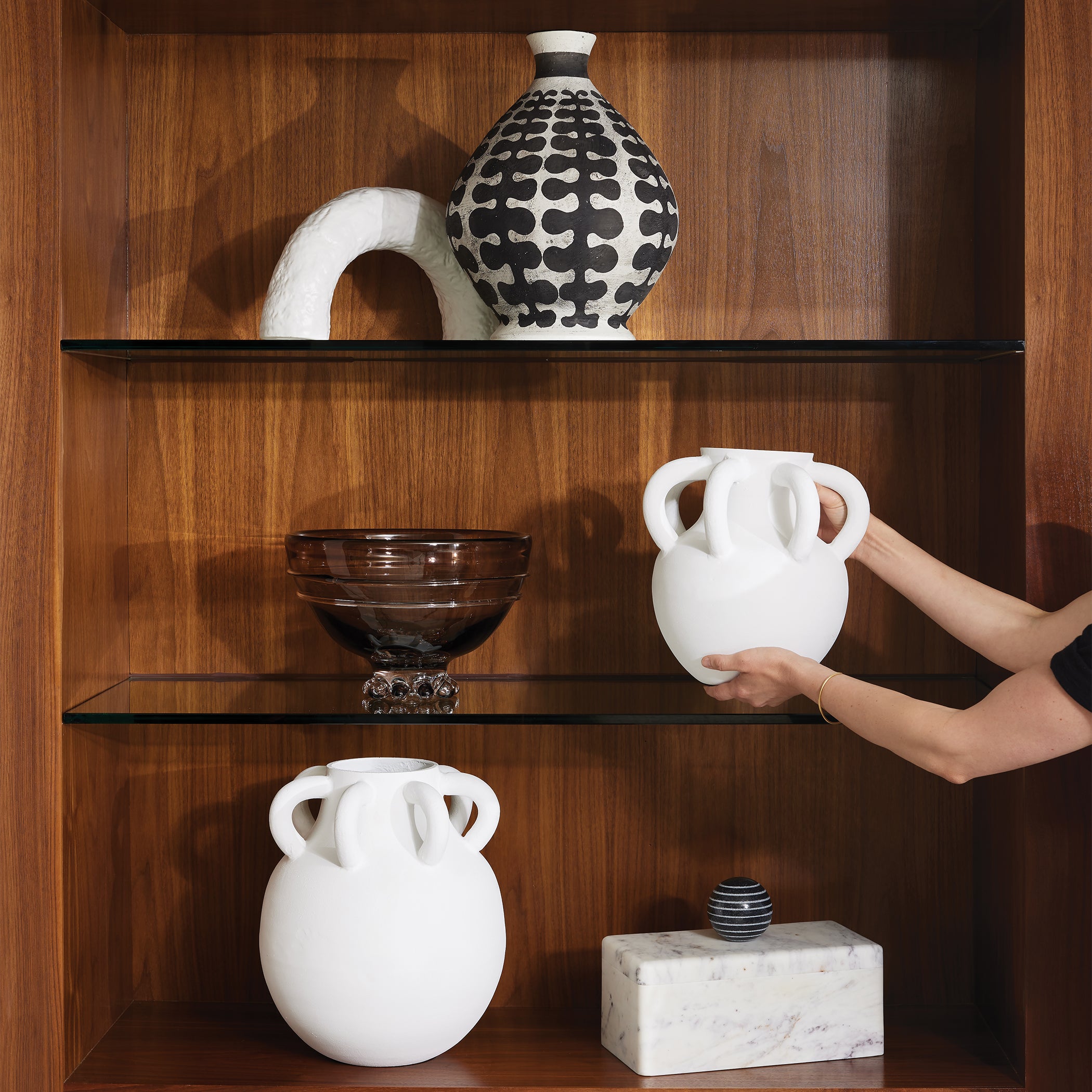 Global Views Germain Arch-Matte White