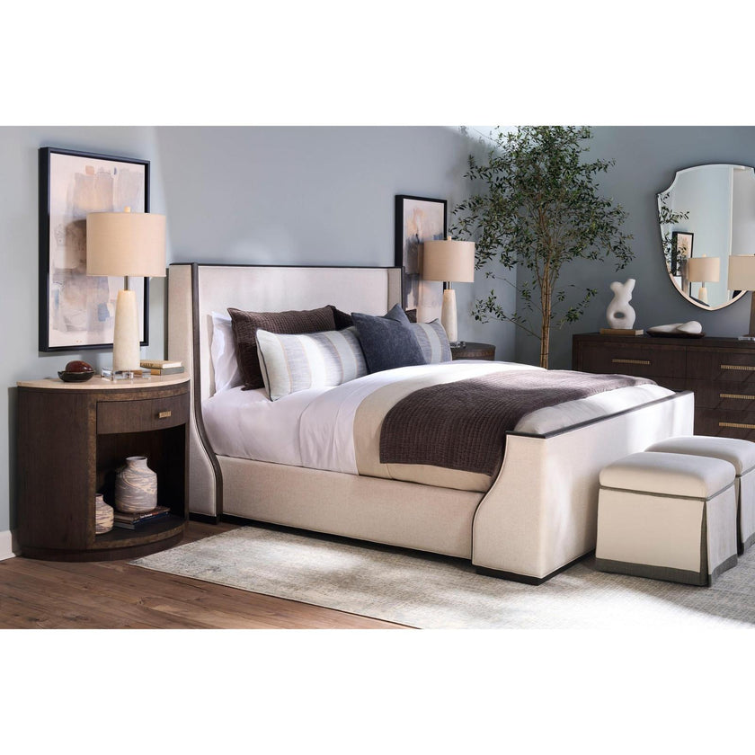 Century Furniture Monterey Demilune Nightstand & Stone
