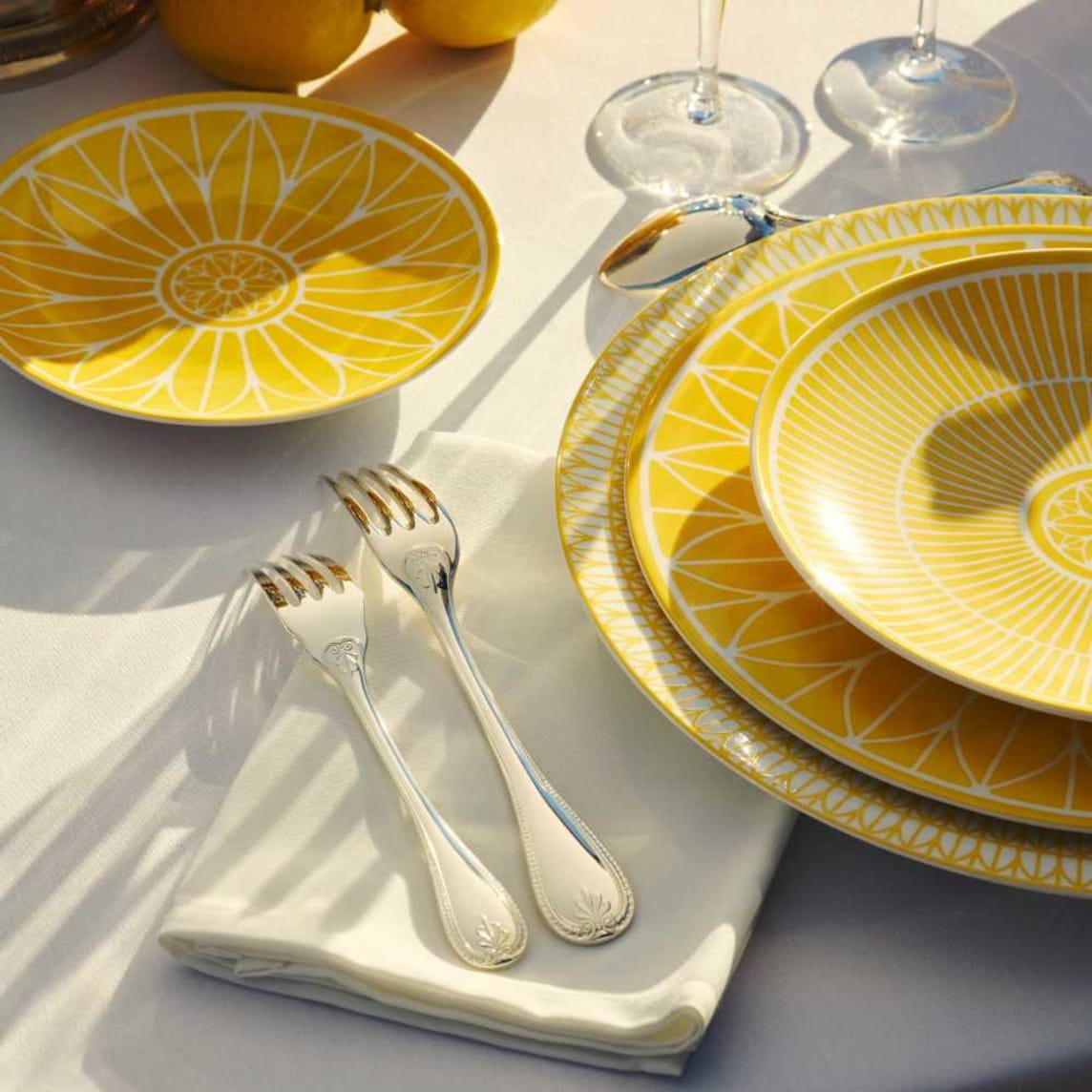 Christofle Malmaison Riviera Porcelain Dinner Plate 27 Cm