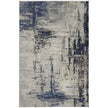 Feizy Mandana 39LZF Modern Abstract Rug in Ivory/Blue