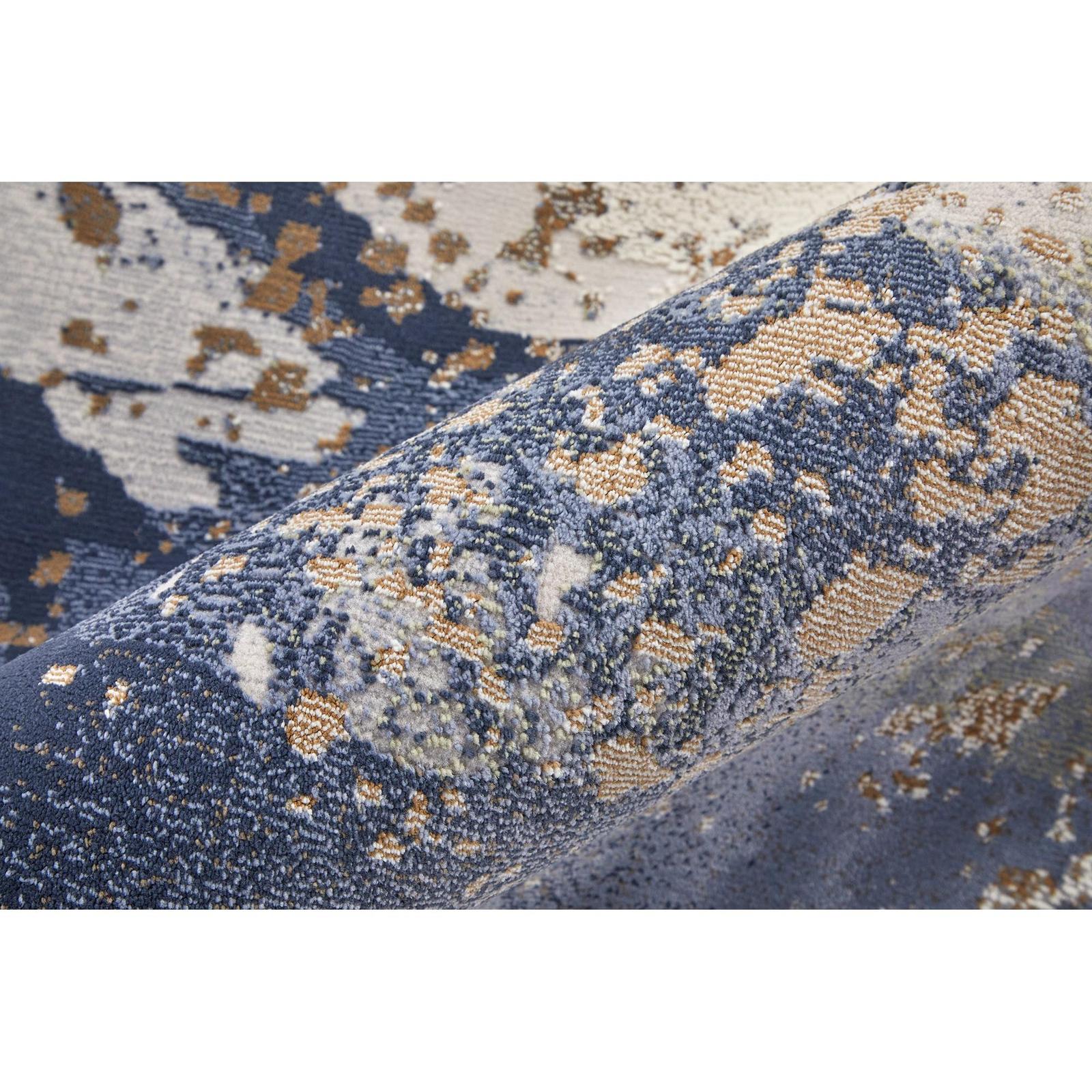 Feizy Mandana 39M0F Modern Abstract Rug in Ivory/Blue