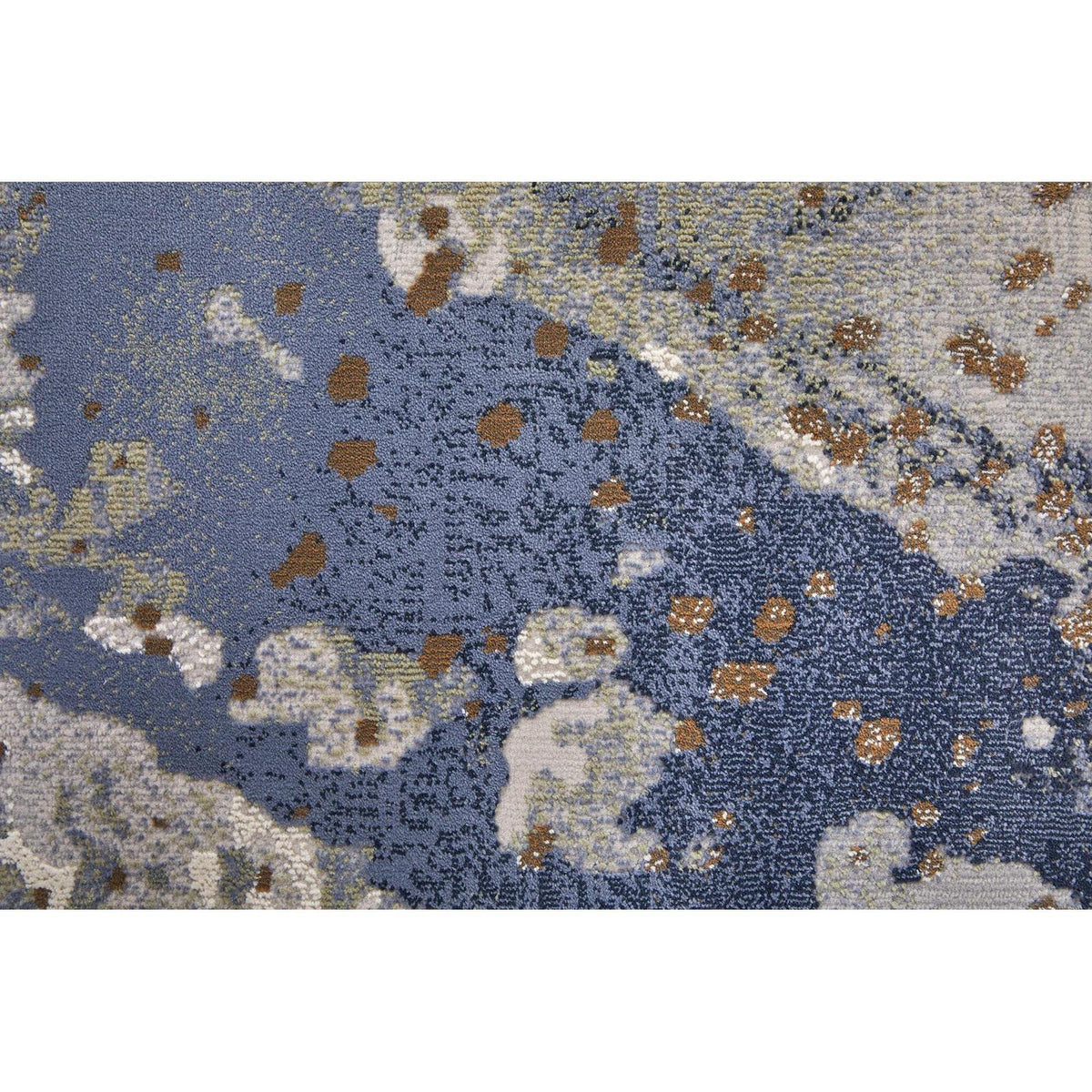 Feizy Mandana 39M0F Modern Abstract Rug in Ivory/Blue