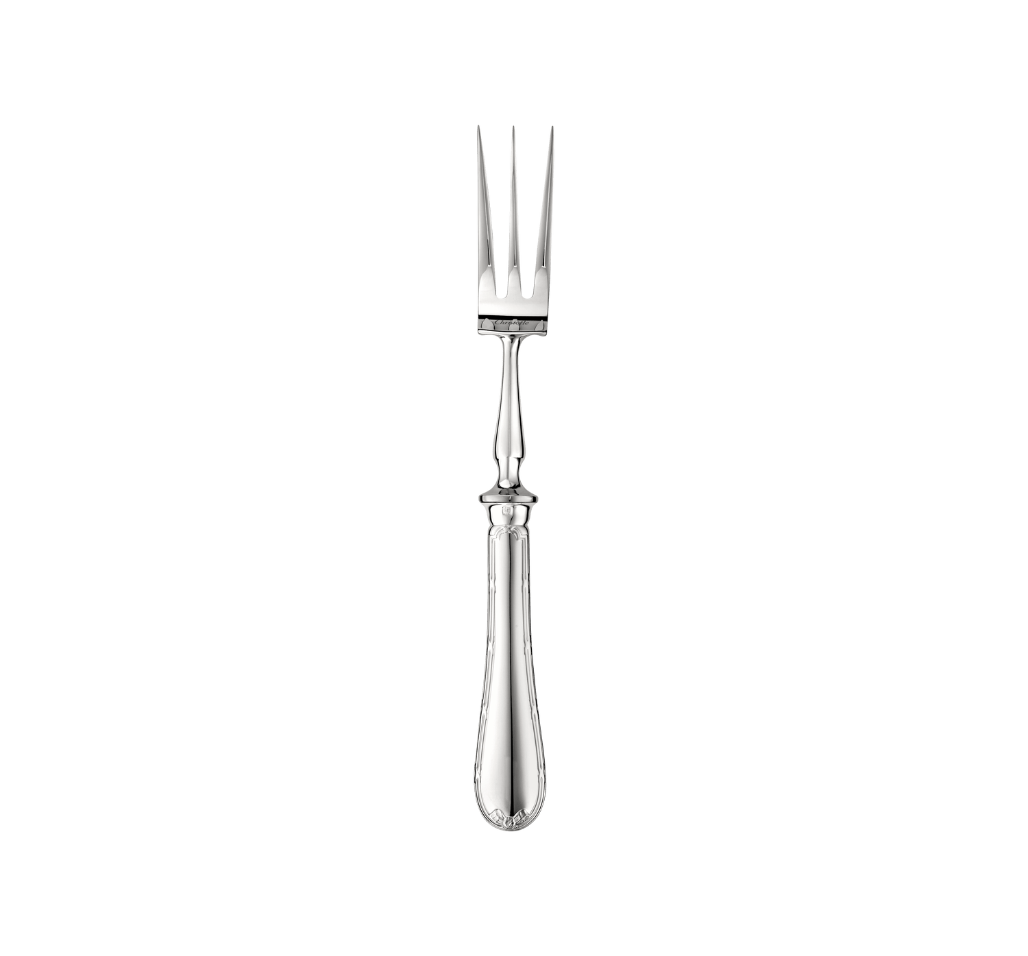 Christofle Rubans Silver Plated Carving Fork