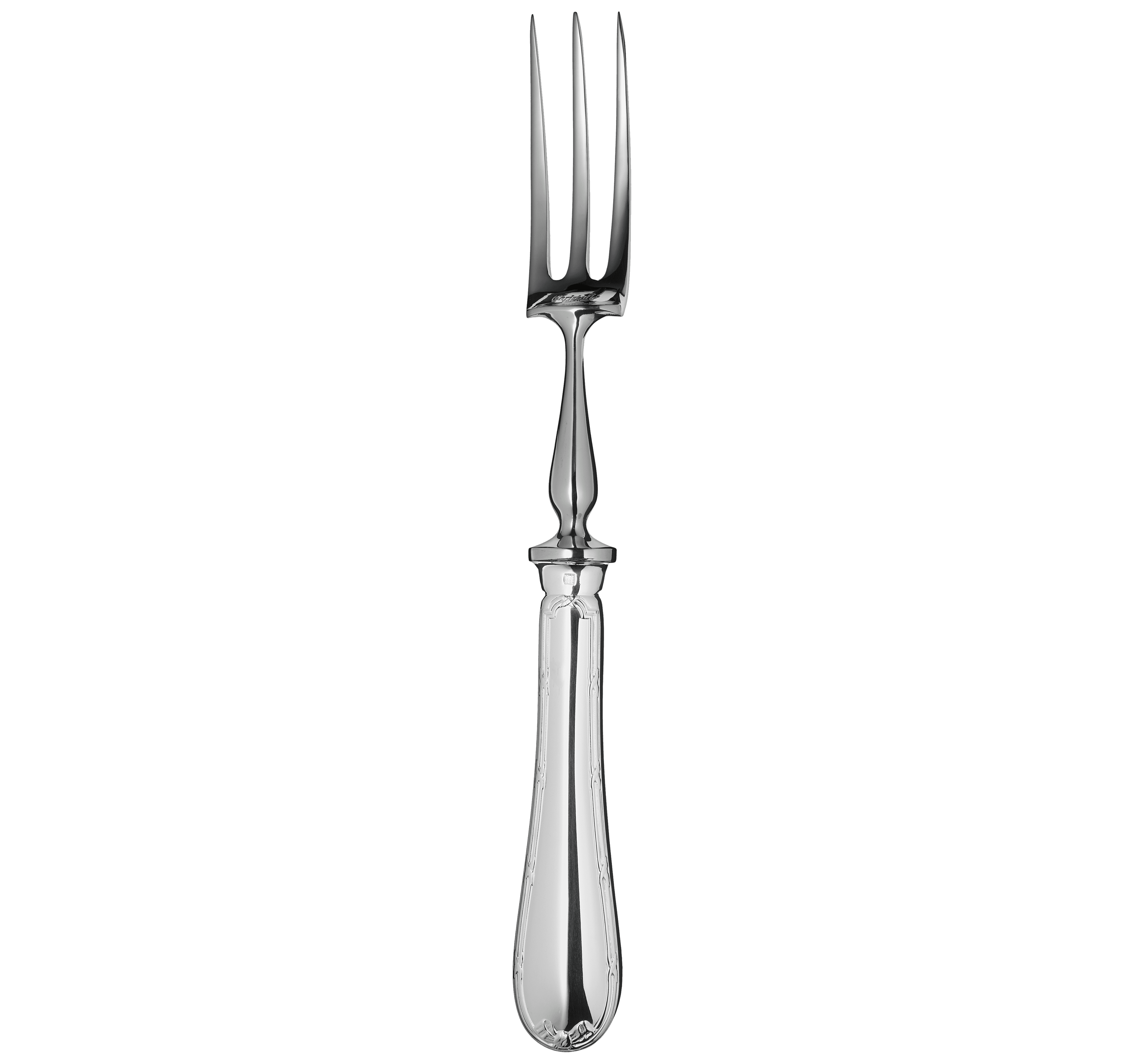 Christofle Rubans Silver Plated Carving Fork